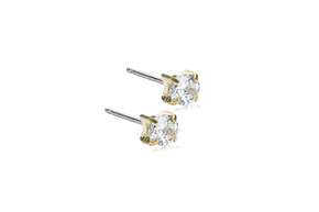 Blomdahl Ohrstecker Tiffany Gold Titan white 4mm, A-Nr.: 6020251 - 01