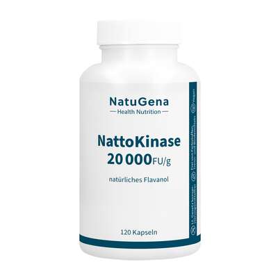 Sie sehen eine Packung NatuGena NattoKinase 2000 Kapseln, Produktbild: 01 NatuGena NattoKinase 2000 Kapseln, A-Nr.: 5699453 - 01