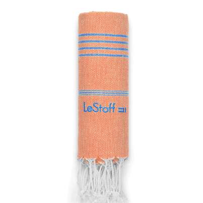 LeStoff Hamamtuch Orange-Sky Blue, A-Nr.: 5839753 - 01