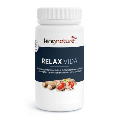 Sie sehen eine Packung KINGNATURE Relax Vida Kaps Ds 60 Stk, Produktbild: 01 KINGNATURE Relax Vida Kaps Ds 60 Stk, A-Nr.: 5829832 - 01