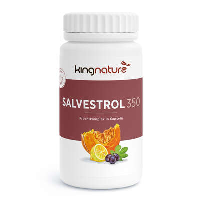 Sie sehen eine Packung KINGNATURE Salvestrol Vida 350 Kaps 210 mg 60 Stk, Produktbild: 01 KINGNATURE Salvestrol Vida 350 Kaps 210 mg 60 Stk, A-Nr.: 4596515 - 01