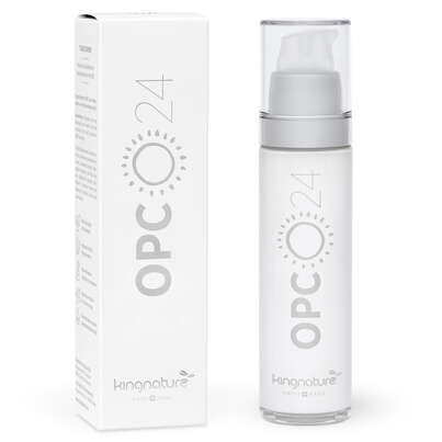 Sie sehen eine Packung KINGNATURE OPC 24 Tagescreme Disp 50 ml, Produktbild: 01 KINGNATURE OPC 24 Tagescreme Disp 50 ml, A-Nr.: 4765886 - 01