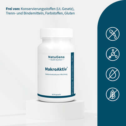 Sie sehen eine Packung NatuGena Makroaktiv Kapseln, Produktbild: 03 NatuGena Makroaktiv Kapseln, A-Nr.: 5178286 - 03