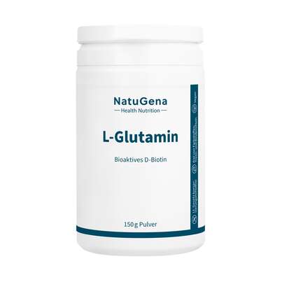 Sie sehen eine Packung NatuGena L-Glutamin Pulver, Produktbild: 01 NatuGena L-Glutamin Pulver, A-Nr.: 5404305 - 01