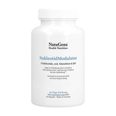 Sie sehen eine Packung NatuGena NukleotidModulator Kapseln, Produktbild: 01 NatuGena NukleotidModulator Kapseln, A-Nr.: 5876926 - 01