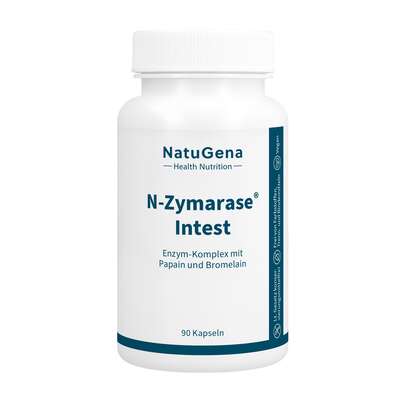 Sie sehen eine Packung NatuGena N-Zymarase Intest Kapseln, Produktbild: 01 NatuGena N-Zymarase Intest Kapseln, A-Nr.: 5699424 - 01