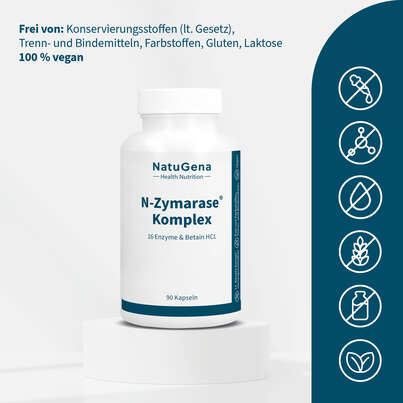 Sie sehen eine Packung NatuGena N-Zymarase® Komplex Kapseln, Produktbild: 03 NatuGena N-Zymarase® Komplex Kapseln, A-Nr.: 5901156 - 03