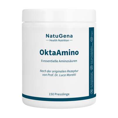 Sie sehen eine Packung NatuGena OktaAmino Presslinge, Produktbild: 01 NatuGena OktaAmino Presslinge, A-Nr.: 5178317 - 01