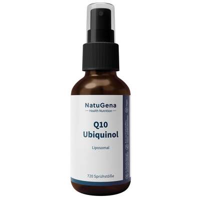 Sie sehen eine Packung NatuGena Q10 Ubiquinol 100 ml Spray, Produktbild: 01 NatuGena Q10 Ubiquinol 100 ml Spray, A-Nr.: 5815178 - 01
