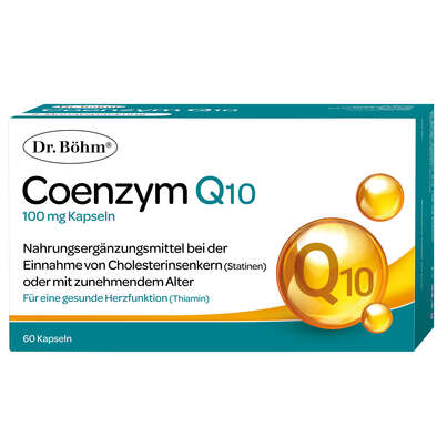 Sie sehen eine Packung Dr. Böhm Coenzym Q10, Produktbild: 01 Dr. Böhm Coenzym Q10, A-Nr.: 5957174 - 01