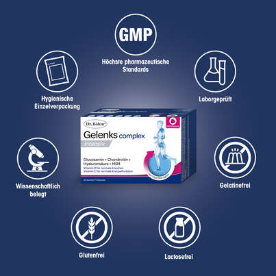 Sie sehen eine Packung Dr. Böhm Gelenks complex intensiv Himbeere, Produktbild: 04 Dr. Böhm Gelenks complex intensiv Himbeere, A-Nr.: 5814457 - 04