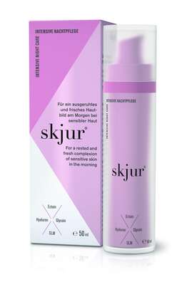 Sie sehen eine Packung skjur® intensive Nachtpflege, Produktbild: 01 skjur® intensive Nachtpflege, A-Nr.: 5815209 - 01