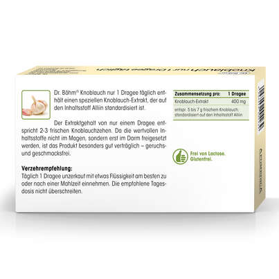 Dr. Böhm Knoblauch nur 1 Dragee täglich, A-Nr.: 1520316 - 06