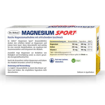 Dr. Böhm Magnesium Sport Brausetabletten, A-Nr.: 2745709 - 06