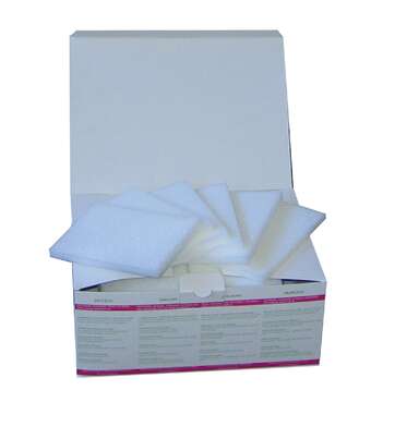 Sie sehen eine Packung MOMOSAN-weiss Pads VETERINÄR 15x10x2cm, 143 Stück, Produktbild: 02 MOMOSAN-weiss Pads VETERINÄR 15x10x2cm, 143 Stück, A-Nr.: 5959322 - 02
