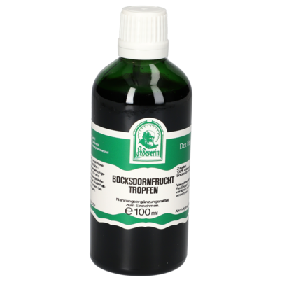 Sie sehen eine Packung BOCKSDORNFRUCHT TROPFEN 100 ML, Produktbild: 01 BOCKSDORNFRUCHT TROPFEN 100 ML, A-Nr.: 5902210 - 01
