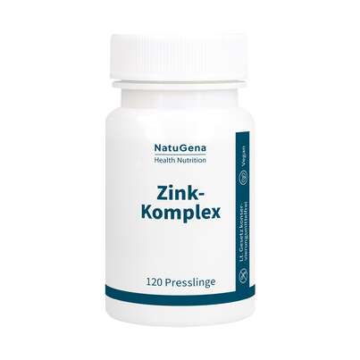 Sie sehen eine Packung NatuGena Zink-Komplex Presslinge, Produktbild: 01 NatuGena Zink-Komplex Presslinge, A-Nr.: 5404328 - 01