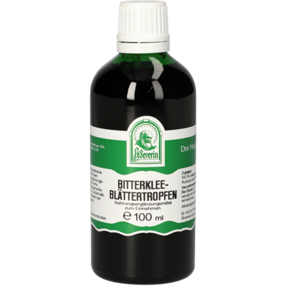 Sie sehen eine Packung BITTERKLEEBLAETTER TROPFEN 100 ML, Produktbild: 01 BITTERKLEEBLAETTER TROPFEN 100 ML, A-Nr.: 3865462 - 01