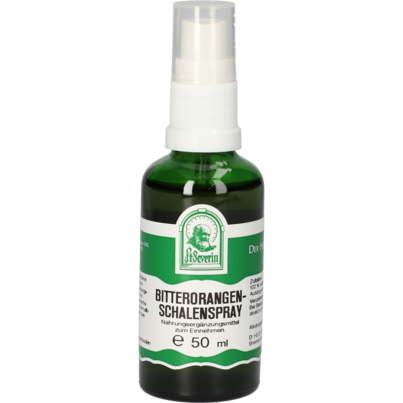 Sie sehen eine Packung BITTERORANGENSCHALEN SPRAY 50 ML, Produktbild: 01 BITTERORANGENSCHALEN SPRAY 50 ML, A-Nr.: 4443645 - 01