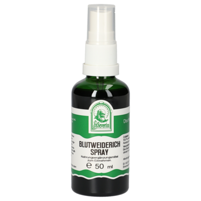 Sie sehen eine Packung BLUTWEIDERICH SPRAY 50 ML, Produktbild: 01 BLUTWEIDERICH SPRAY 50 ML, A-Nr.: 4878449 - 01