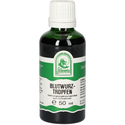 Sie sehen eine Packung BLUTWURZ TROPFEN 50 ML, Produktbild: 01 BLUTWURZ TROPFEN 50 ML, A-Nr.: 4566520 - 01
