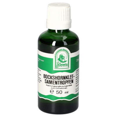 Sie sehen eine Packung BOCKSHORNKLEESAMEN TROPFEN 50 ML, Produktbild: 01 BOCKSHORNKLEESAMEN TROPFEN 50 ML, A-Nr.: 4485193 - 01