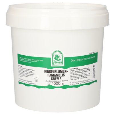 Sie sehen eine Packung RINGELBLUMEN CREME HAMAMELIS 1000 G, Produktbild: 01 RINGELBLUMEN CREME HAMAMELIS 1000 G, A-Nr.: 4395018 - 01