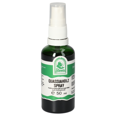 Sie sehen eine Packung QUASSIAHOLZ SPRAY 50 ML, Produktbild: 01 QUASSIAHOLZ SPRAY 50 ML, A-Nr.: 5725707 - 01