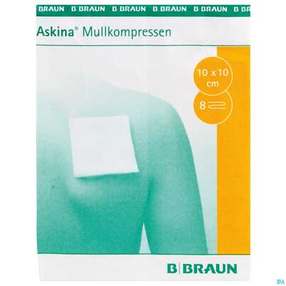 Mullkompressen Askina 8fach/unsteril 10x 10 Cm 100st, A-Nr.: 1779014 - 02
