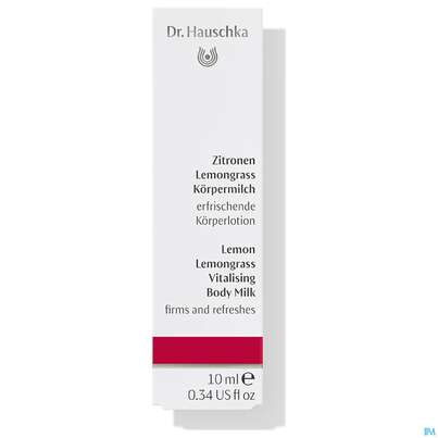 Sie sehen eine Packung Dr. Hauschka Zitronen Lemongrass Körpermilch 10ml, Produktbild: 02 Dr. Hauschka Zitronen Lemongrass Körpermilch 10ml, A-Nr.: 3571045 - 02