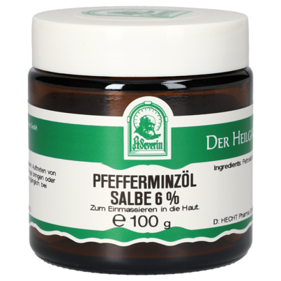 Sie sehen eine Packung PFEFFERMINZÖL SALBE 100 G, Produktbild: 01 PFEFFERMINZÖL SALBE 100 G, A-Nr.: 5304124 - 01