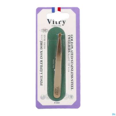 Sie sehen eine Packung Pinzetten Vitry/professionelle Vergoldet Rostfrei 9cm 4022 1st, Produktbild: 01 Pinzetten Vitry/professionelle Vergoldet Rostfrei 9cm 4022 1st, A-Nr.: 4627983 - 01