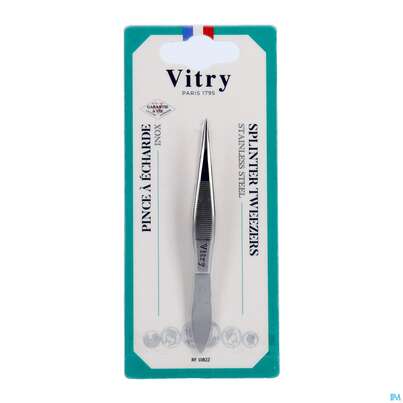 Sie sehen eine Packung Vitry Splitterpinzette Aus Rostfreiem Edelstahl 1pc, Produktbild: 02 Vitry Splitterpinzette Aus Rostfreiem Edelstahl 1pc, A-Nr.: 4633156 - 02