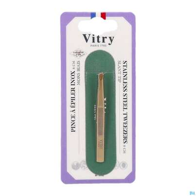 Sie sehen eine Packung Vitry Zupfpinzette „prestige“ Rostfreier Edelstahl Schräg 1pc, Produktbild: 02 Vitry Zupfpinzette „prestige“ Rostfreier Edelstahl Schräg 1pc, A-Nr.: 4633736 - 02