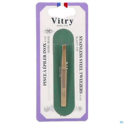 Sie sehen eine Packung Vitry Zupfpinzette „prestige“ Rostfreier Edelstahl Schräg 1pc, Produktbild: 03 Vitry Zupfpinzette „prestige“ Rostfreier Edelstahl Schräg 1pc, A-Nr.: 4633736 - 03