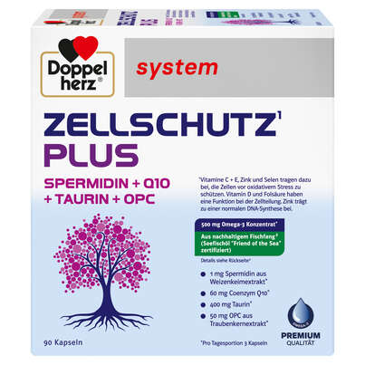 Doppelherz system ZELLSCHUTZ¹ PLUS SPERMIDIN + Q10 + TAURIN + OPC, A-Nr.: 6033101 - 01