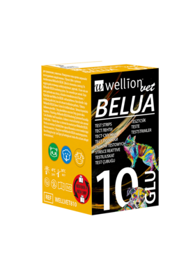 WELLVET810 WellionVet BELUA Blutzuckerteststreifen für Hunde, Katzen und Kühe, 10 Stück, A-Nr.: 4435887 - 01