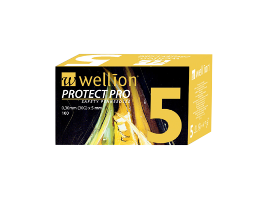 WELL125 Wellion PROTECT PRO Sicherheitspennadeln (Safety Pennadeln), 100 Stück, A-Nr.: 4441818 - 01