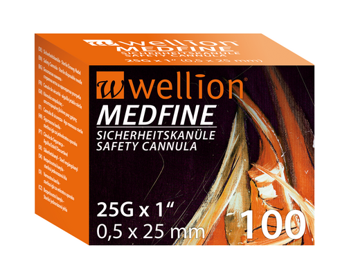 WELL23-25 Wellion MEDFINE Kanüle 25G x 1“, 0,5 x 25 mm, A-Nr.: 5435240 - 01