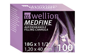 WELL23-18 Wellion MEDFINE Aufziehkanüle 18G x 1/2“, 1,20 x 40 mm, A-Nr.: 5435286 - 01