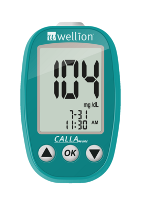 WELL903MP Wellion CALLA Mini Set petrol mg/dL AT/DE, A-Nr.: 4496742 - 01