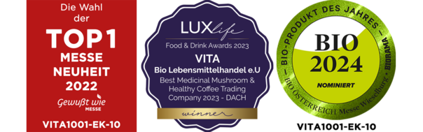 VITA1001 - Bio Vitalkaffee (PREMIUM REISHI-Kaffee) | Holzfaser-Kapsel | 10er ÖKO-Box (Nespresso kompatibel), A-Nr.: 5684109 - 06