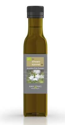 Bio Schwarzkümmelöl, 250ml, kaltgepresstes Öl aus Ägypten, Antiallergikum, A-Nr.: 5229345 - 01