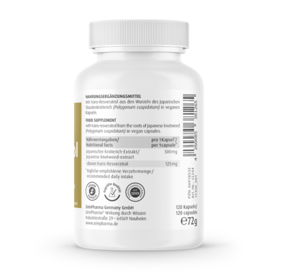 Zeinpharma Resveratrol 125 mg Kapseln, A-Nr.: 3852991 - 03