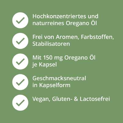 Hochdosierte Oregano Öl Kapseln aus Griechenland – 150 mg Oregano Öl je Kapsel - Hoher Carvacrol Gehalt, A-Nr.: 5679321 - 03