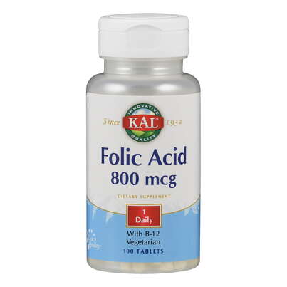 Supplementa Folsäure 800mcg +B12 Tabletten, A-Nr.: 5395397 - 01