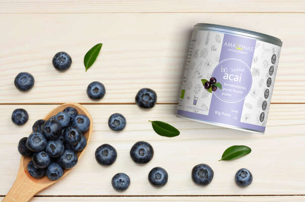 BIO Acai Fruchtpulver aus Brasilien, 100% pur, der natürliche Zellschutz, 80g, A-Nr.: 5228972 - 02