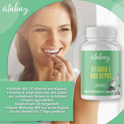 Vitabay Vitamin E 600 IE Weichkapseln, A-Nr.: 5878144 - 03