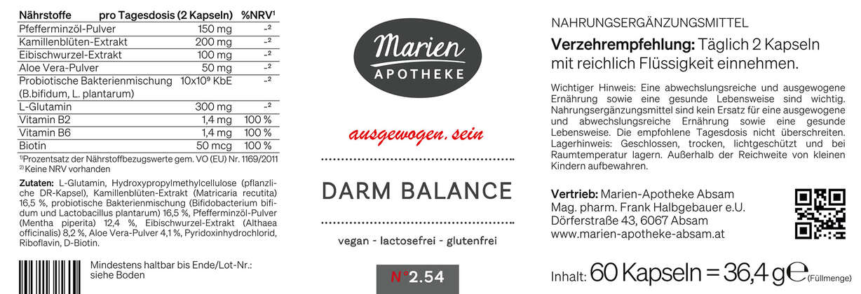 MARIEN DARM BALANCE. 60 Kapseln - kaufen