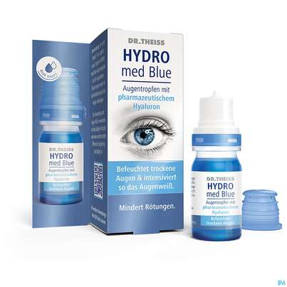 Sie sehen eine Packung Augentropfen Dr.theiss Hydro Med Blue 10ml, Produktbild: 08 Augentropfen Dr.theiss Hydro Med Blue 10ml, A-Nr.: 5680471 - 08